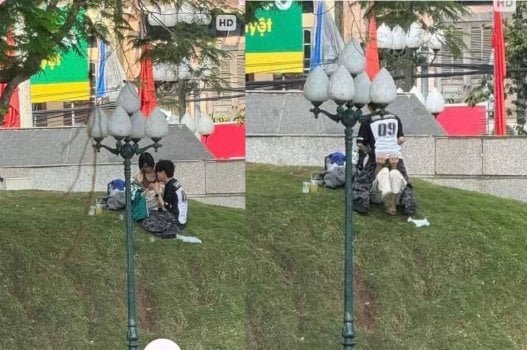 Cliphot cặp đôi Bắc Ninh nện nhau giữa công viên