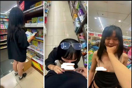 Nàng sôi nổi tại nhà sách với phong cách độc đáo